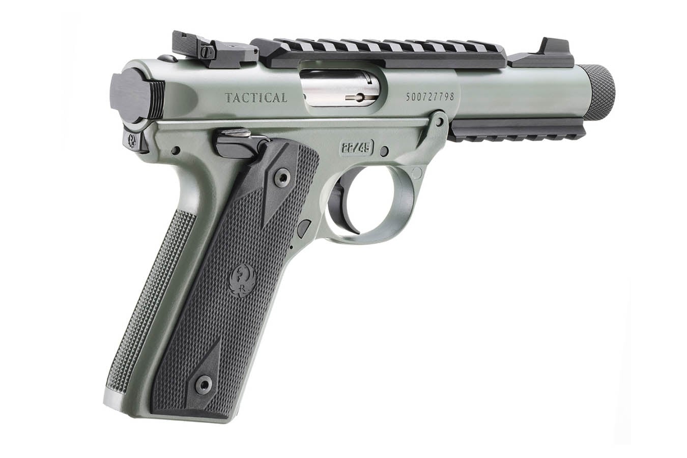 RUGER Mark IV 22/45 Tactical 22LR Semi-Auto Pistol with Threaded Barrel and Elite Jungle Cerakote Finish