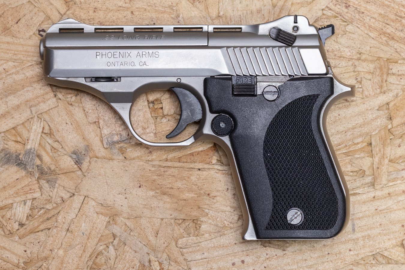 PHOENIX ARMS HP22 22LR Police Trade-In Pistol with Nickel Finish (Magazine Not Included) 