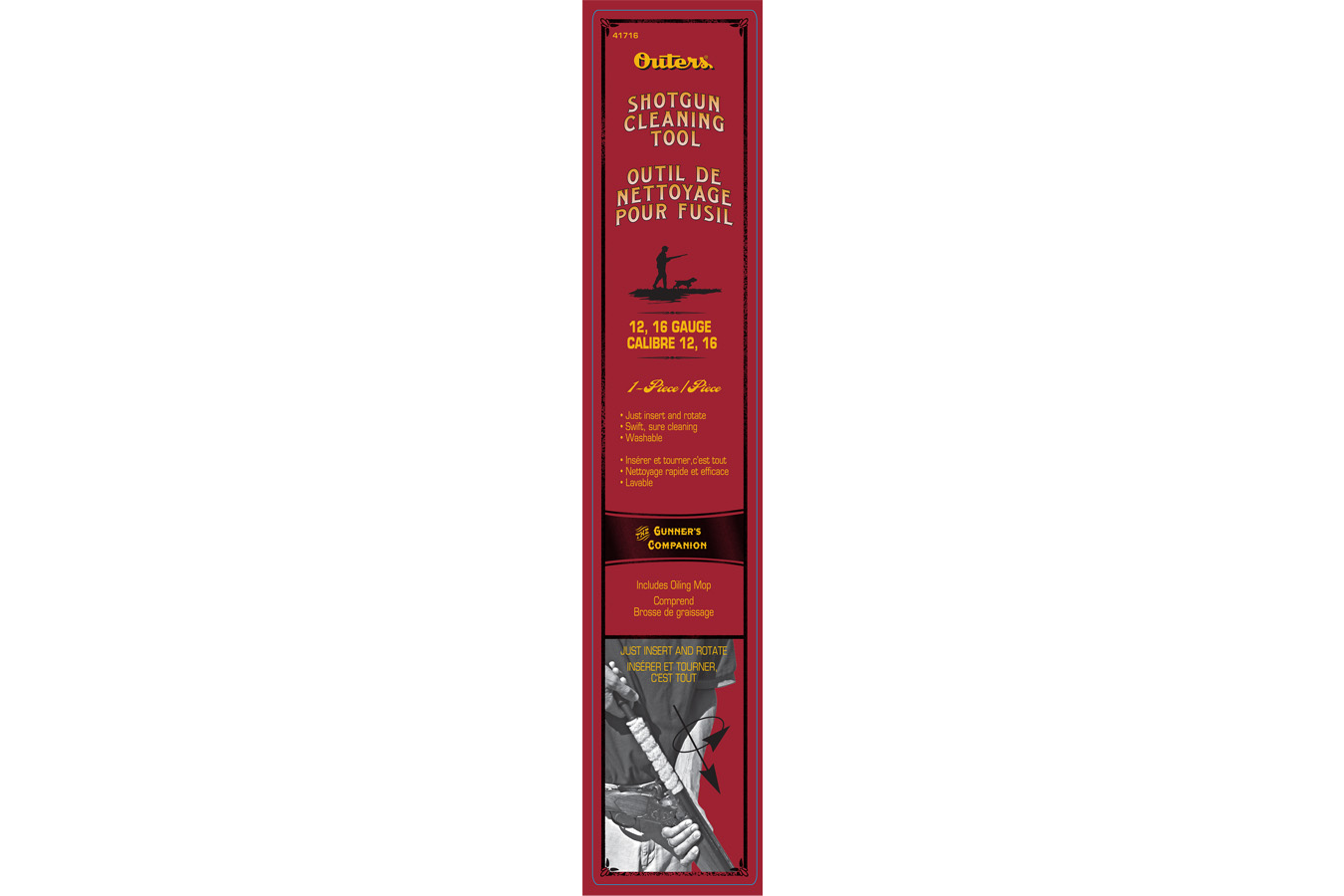 OUTERS GUN CARE Shotgun Cleaning Tool 12/16 Gauge