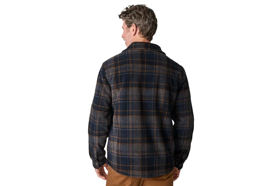 Free Country Men's Chill Out Fleece Shirt Jacket Dark Navy