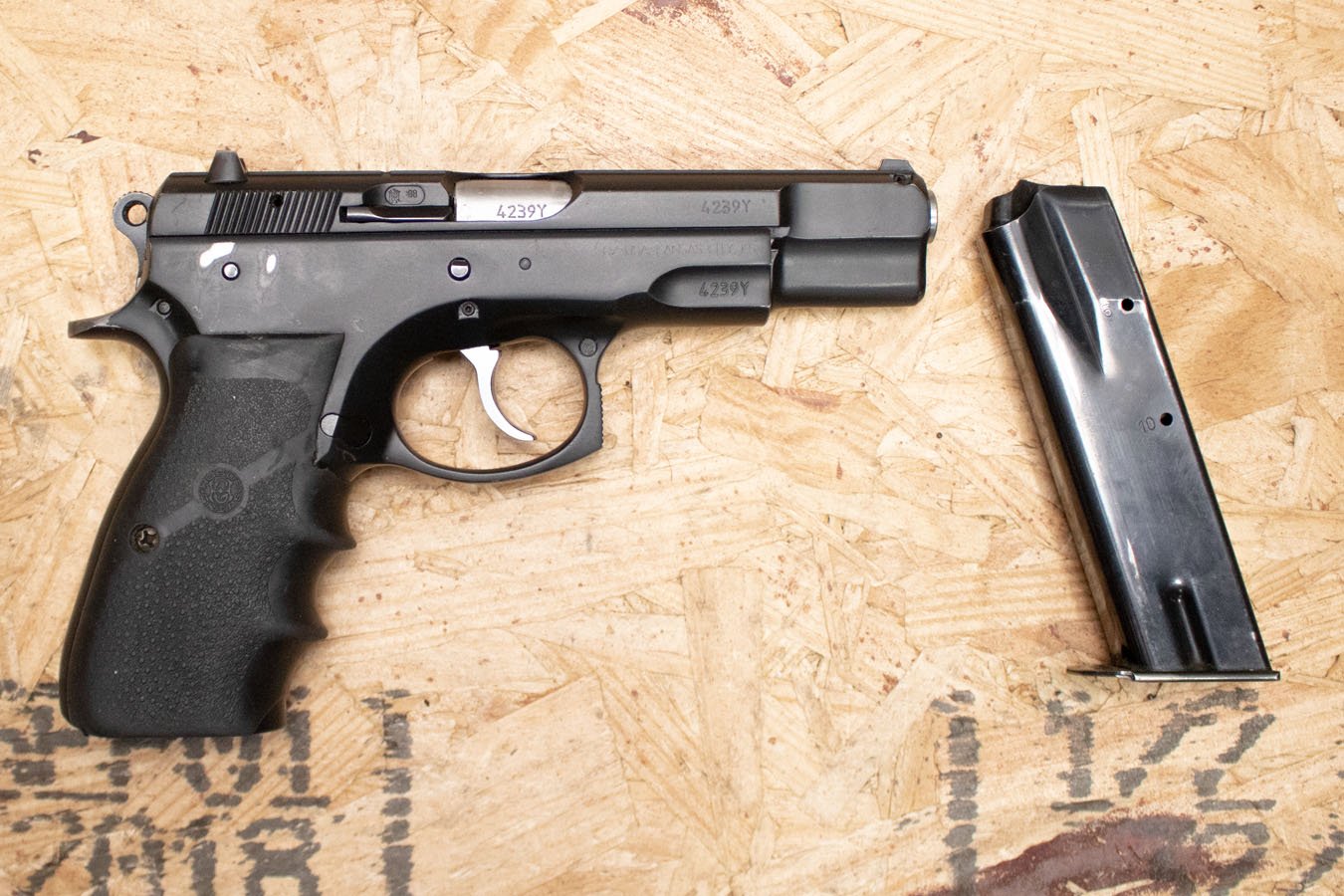 CZ 75B 9mm Police Trade-In Pistol with Hogue Grips