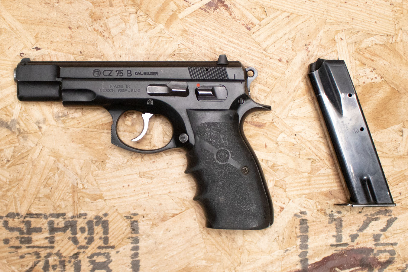 CZ 75B 9mm Police Trade-In Pistol with Hogue Grips