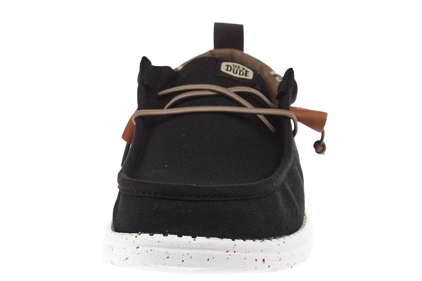 Hey Dude Men`s Black/Walnut Wally Summer Linen Casual Shoe