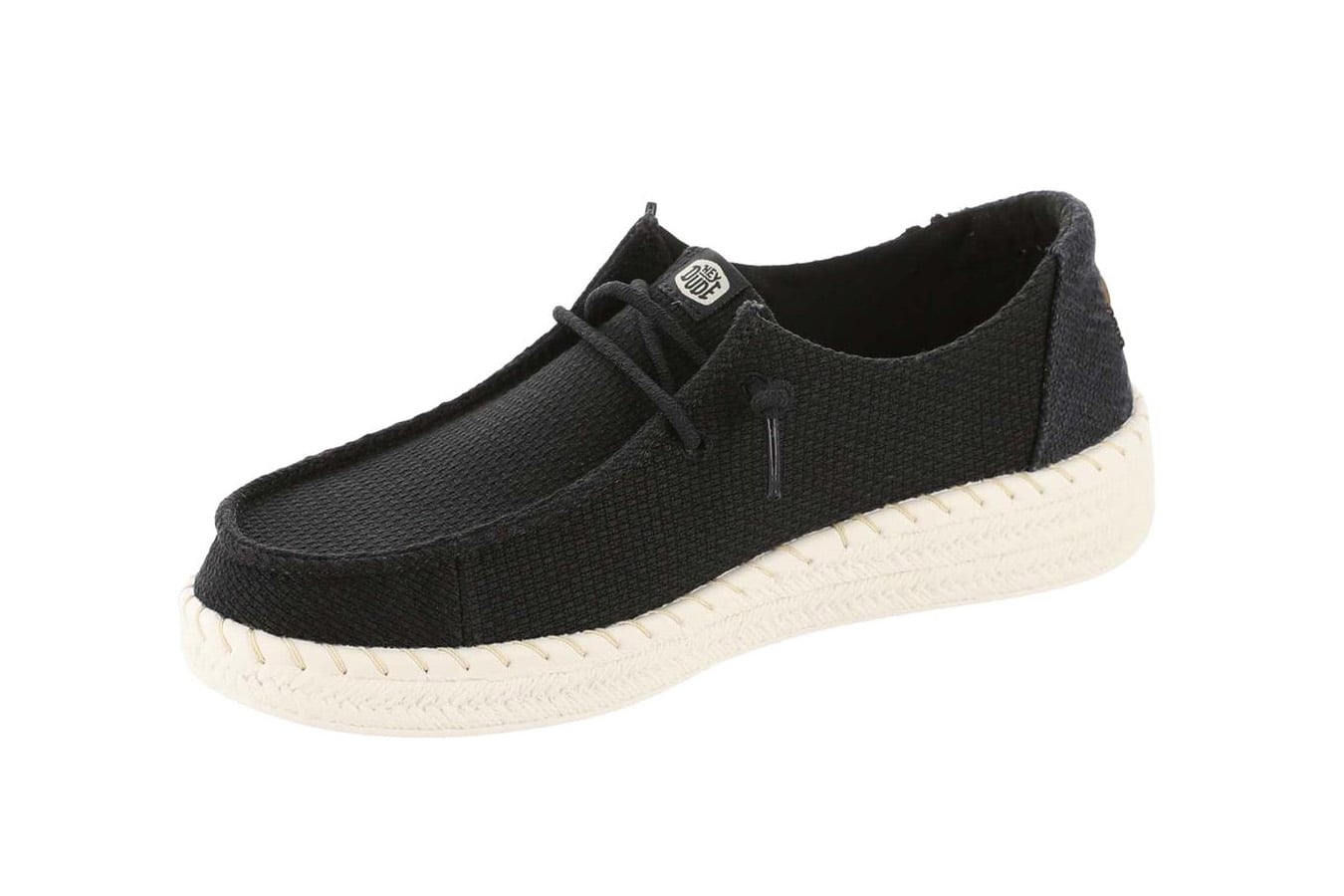 Hey Dude Women's Wendy Espadrille Woven Black/Walnut