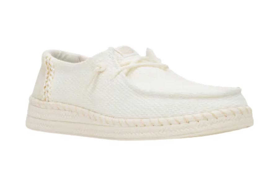 Hey Dude Women's Wendy Espadrille Woven White Shoes