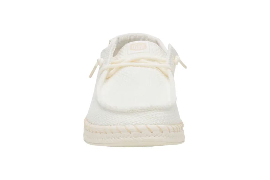 Hey Dude Women's Wendy Espadrille Woven White Shoes