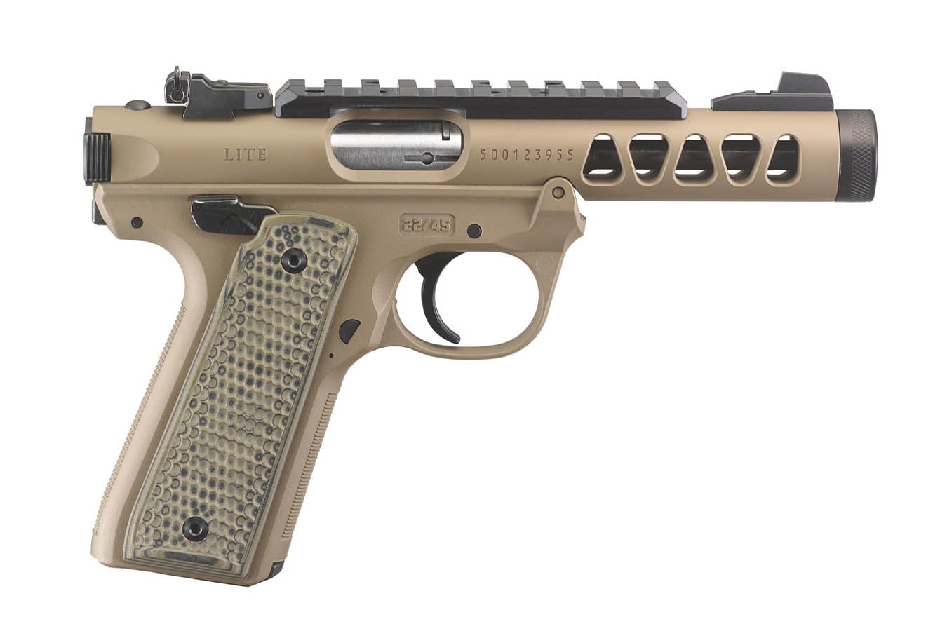 RUGER Mark IV 22/45 22LR Semi-Auto Pistol with FDE Finish