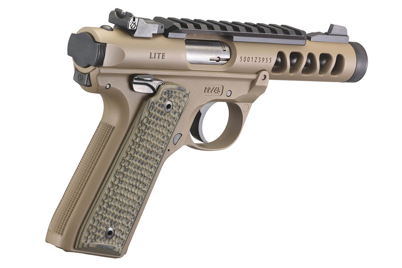 RUGER Mark IV 22/45 22LR Semi-Auto Pistol with FDE Finish