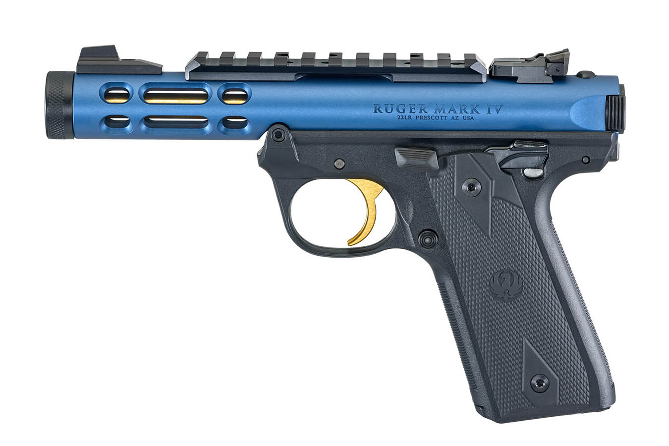 Ruger Mark IV 22/45 Lite 22LR Rimfire Pistol with Cobalt Kinetic Slate Anodized Finish