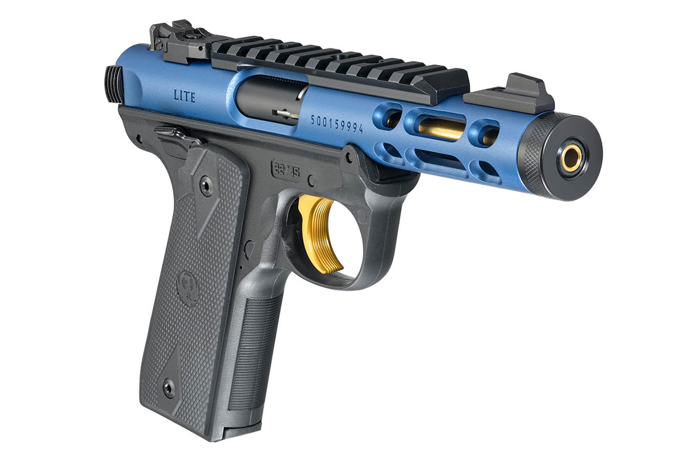 Ruger Mark IV 22/45 Lite 22LR Rimfire Pistol with Cobalt Kinetic Slate Anodized Finish