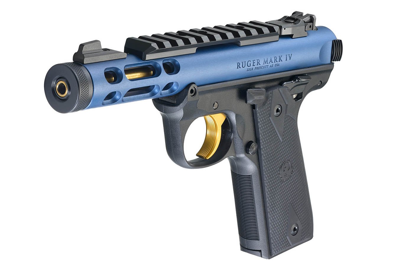Ruger Mark IV 22/45 Lite 22LR Rimfire Pistol with Cobalt Kinetic Slate Anodized Finish