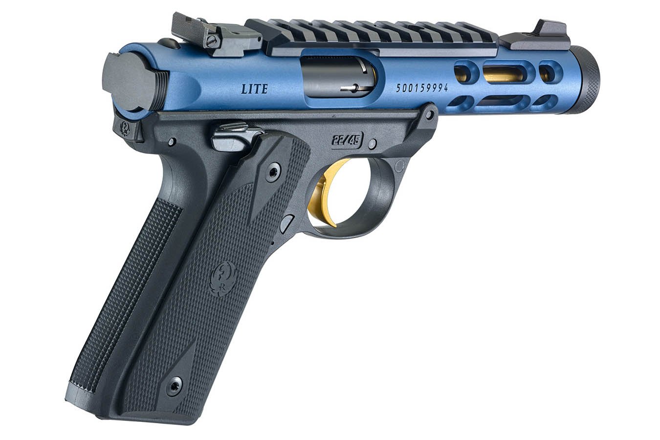 Ruger Mark IV 22/45 Lite 22LR Rimfire Pistol with Cobalt Kinetic Slate Anodized Finish