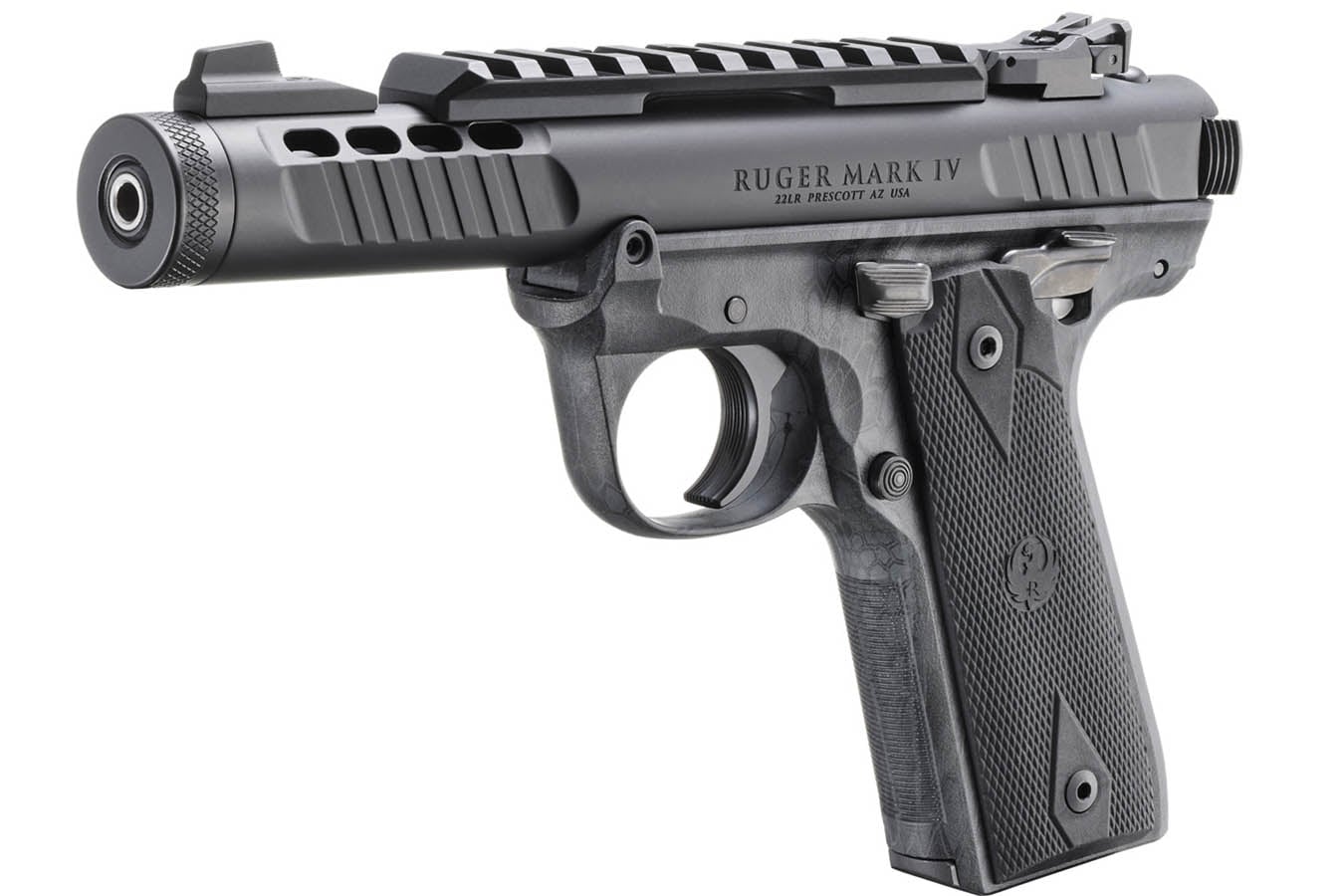 RUGER Mark IV 22/45 Lite 22LR Rimfire Pistol with Kryptek Typhon Camo Dipped Polymer Finish