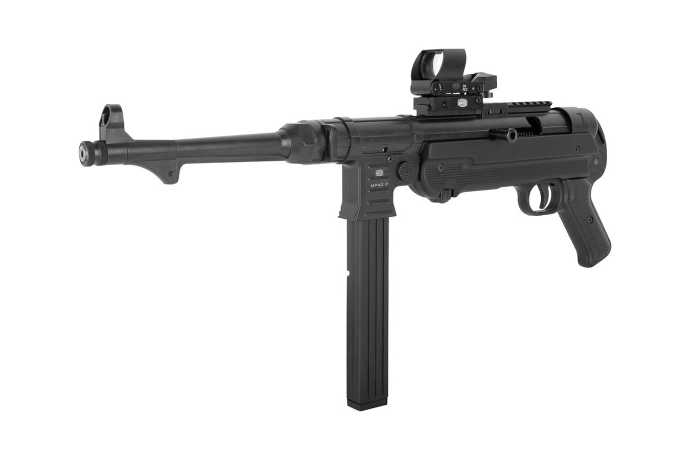 BLUE LINE SOLUTIONS MP40 P 22LR Pistol with Red Dot Leather Sling and 23-Round Magazine