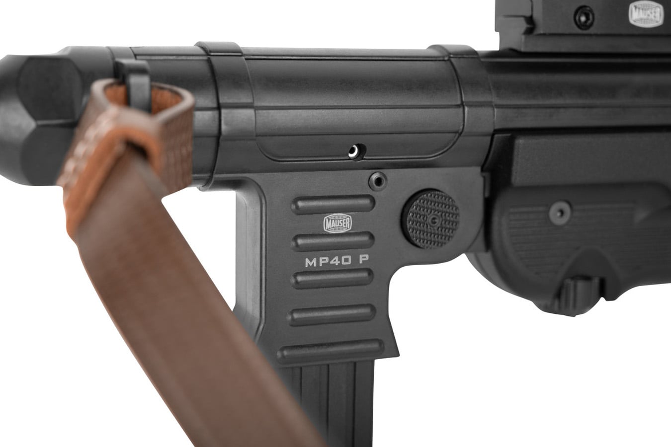 BLUE LINE SOLUTIONS MP40 P 22LR Pistol with Red Dot Leather Sling and 23-Round Magazine