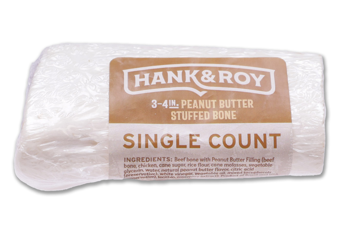 Hank And Roy 3-4 Inch Peanut Butter Filled Bone