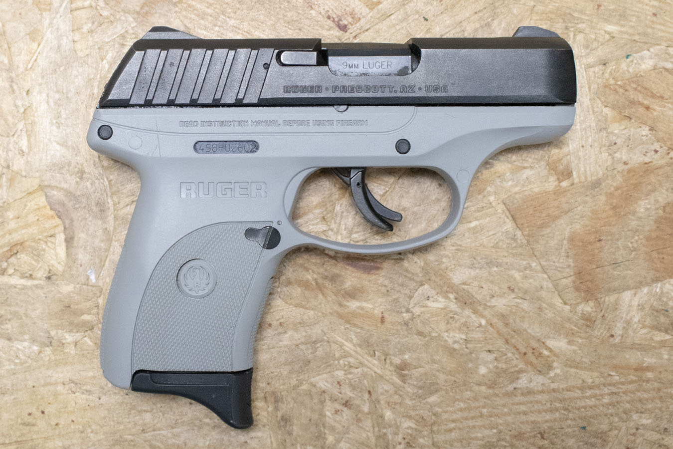 RUGER EC9s 9mm Police Trade-In Pistol with Gray Frame and Manual Safety