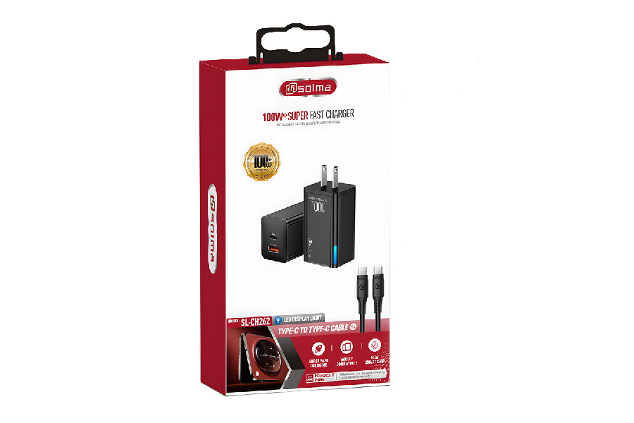 Emby Hoisery Super Fast Charger Head with Type C-Type C Cable