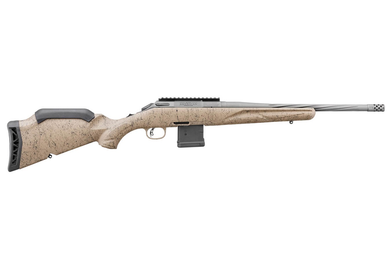 Ruger American Gen II Ranch 5.56 NATO Bolt-Action Rifle with FDE Splatter Stock
