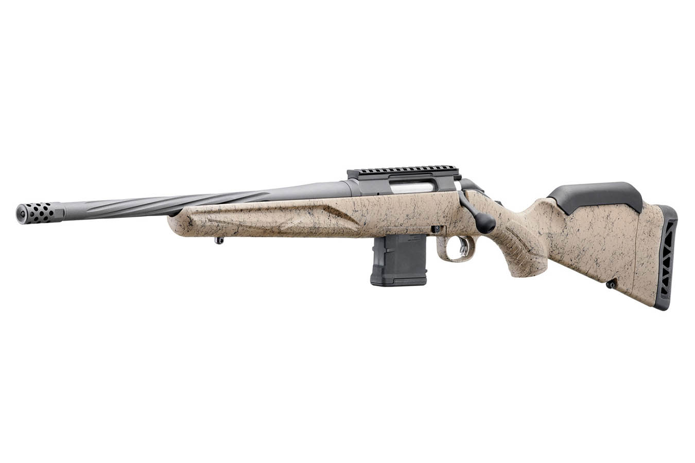 Ruger American Gen II Ranch 5.56 NATO Bolt-Action Rifle with FDE Splatter Stock
