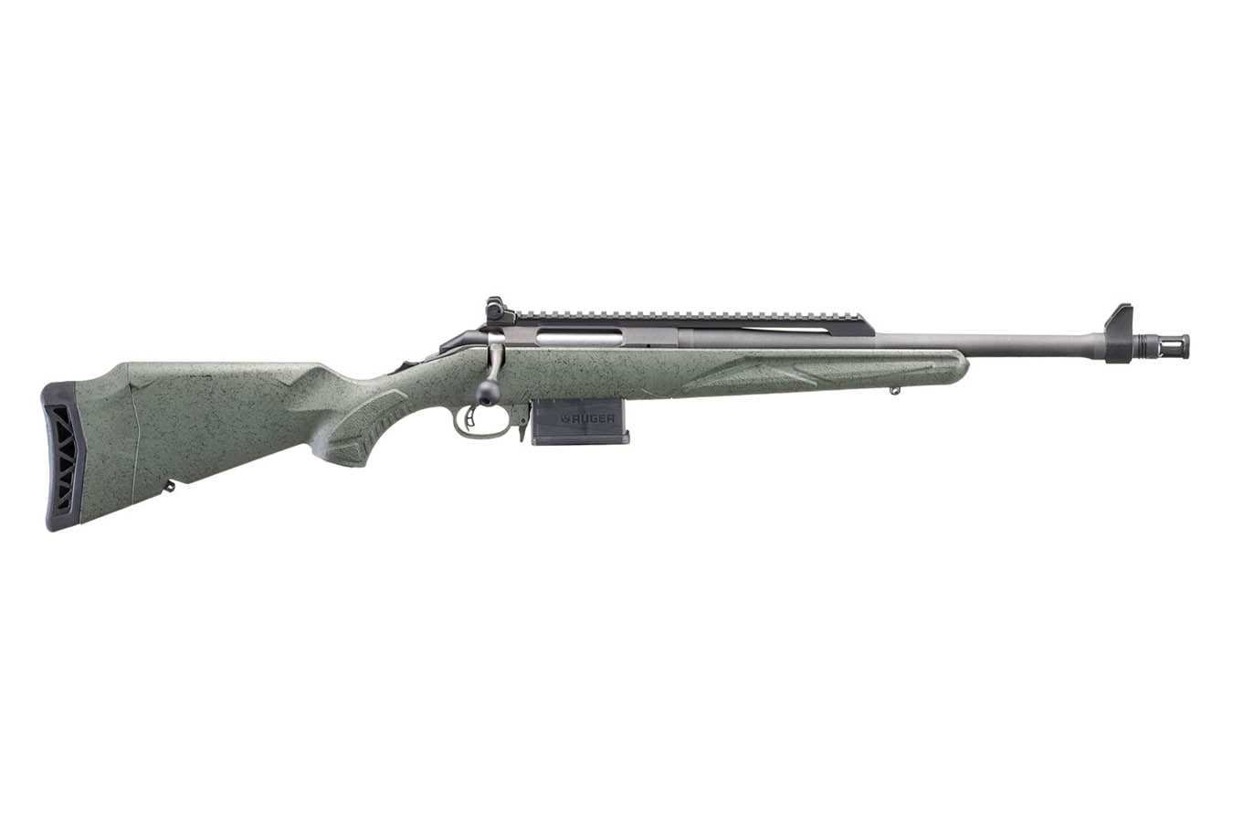RUGER American Gen II Scout 308 Win Bolt-Action Rifle with Leaf Green Stock