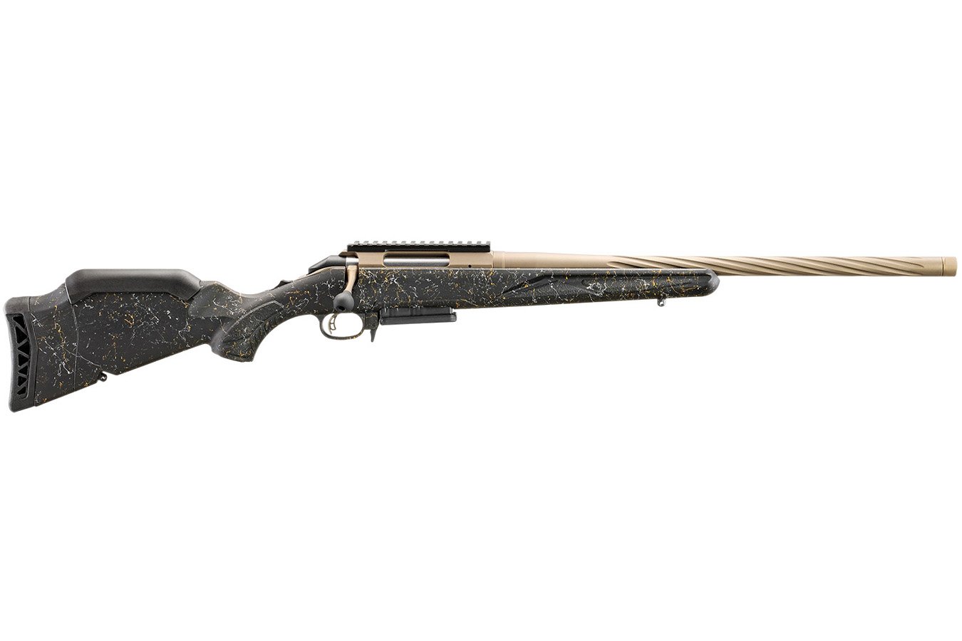 RUGER American Gen II Prairie 308 Win Bolt Action Rifle with Black Splatter Stock and Smoked Bronze Cerakote Barrel