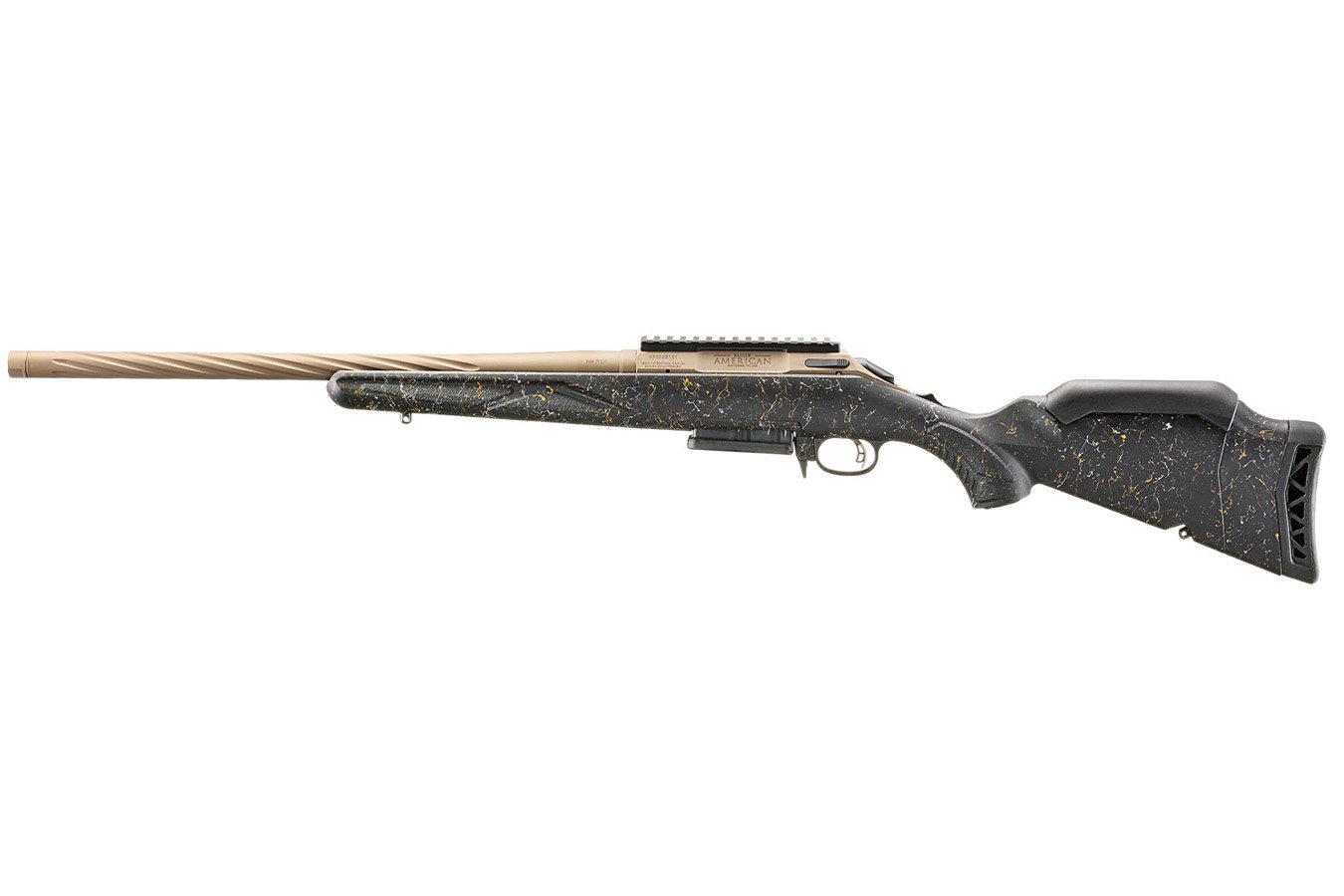 RUGER American Gen II Prairie 308 Win Bolt Action Rifle with Black Splatter Stock and Smoked Bronze Cerakote Barrel