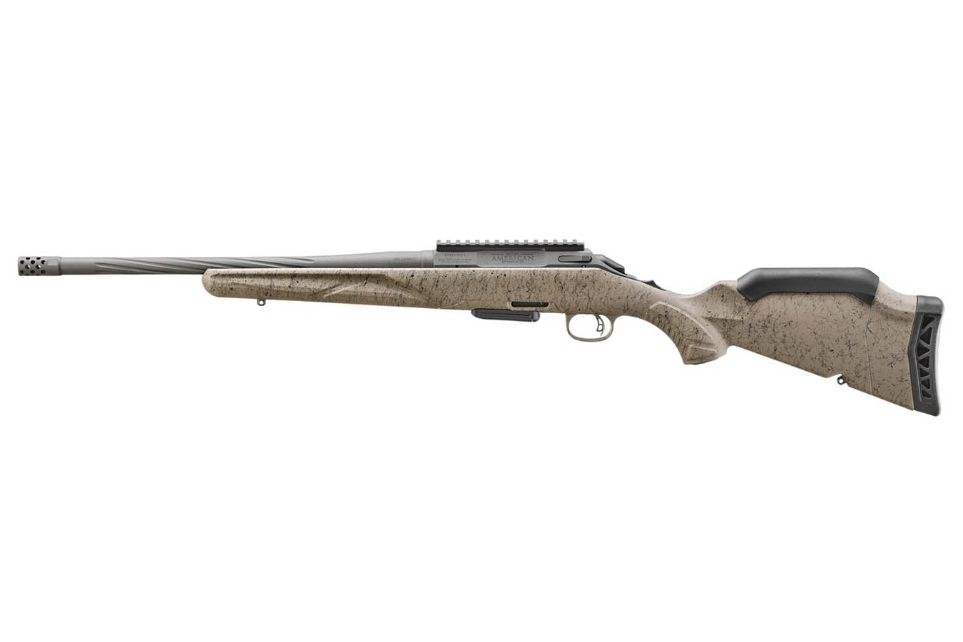 Ruger American Gen II Ranch 350 Legend Bolt-Action Rifle with FDE Splatter Stock
