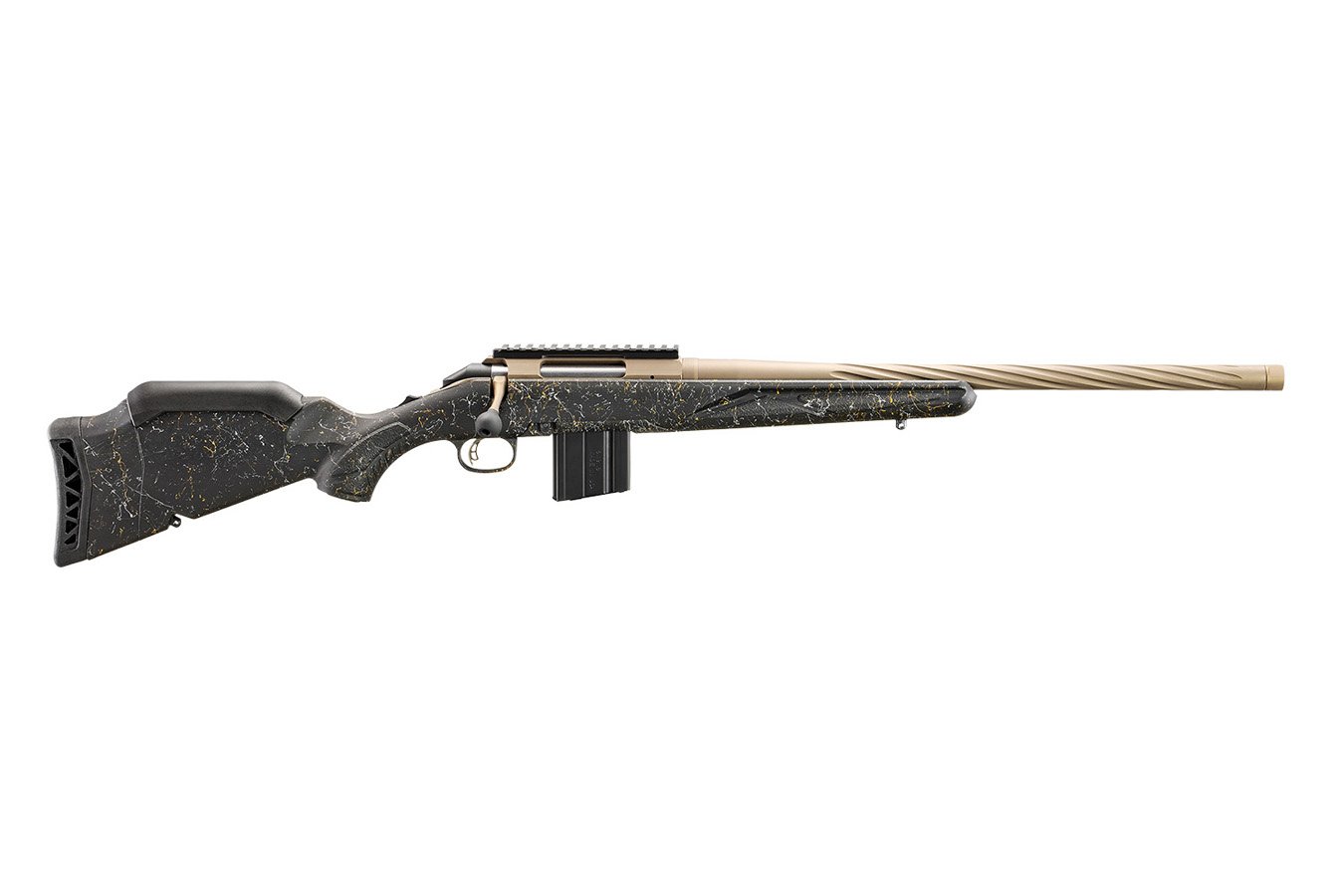 RUGER American Gen II Prairie 22 ARC Bolt-Action Rifle with Black Splatter Stock and Smoked Bronze Cerakote Barrel
