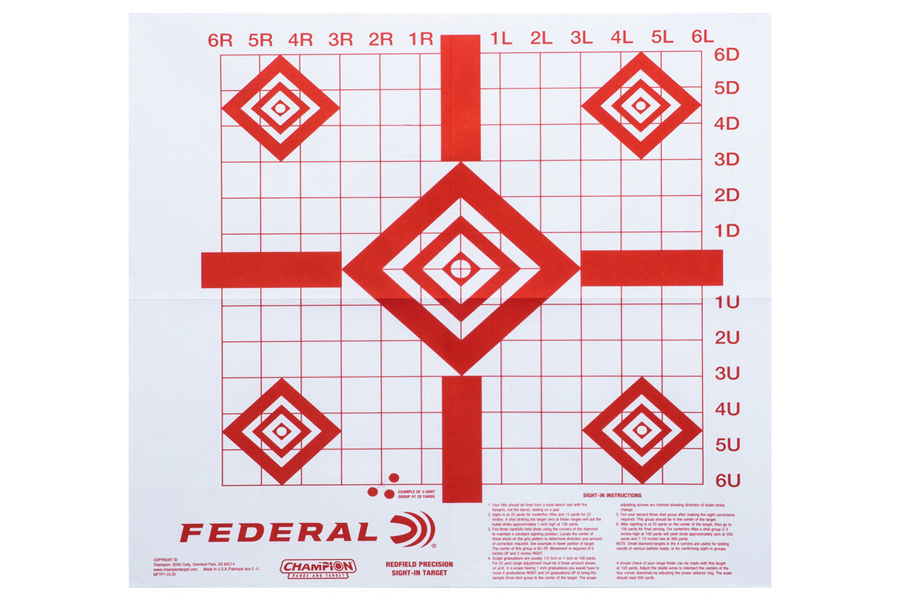 CHAMPION TARGET COMPANY Redfield Sight-In Targets 16 in 10 ct