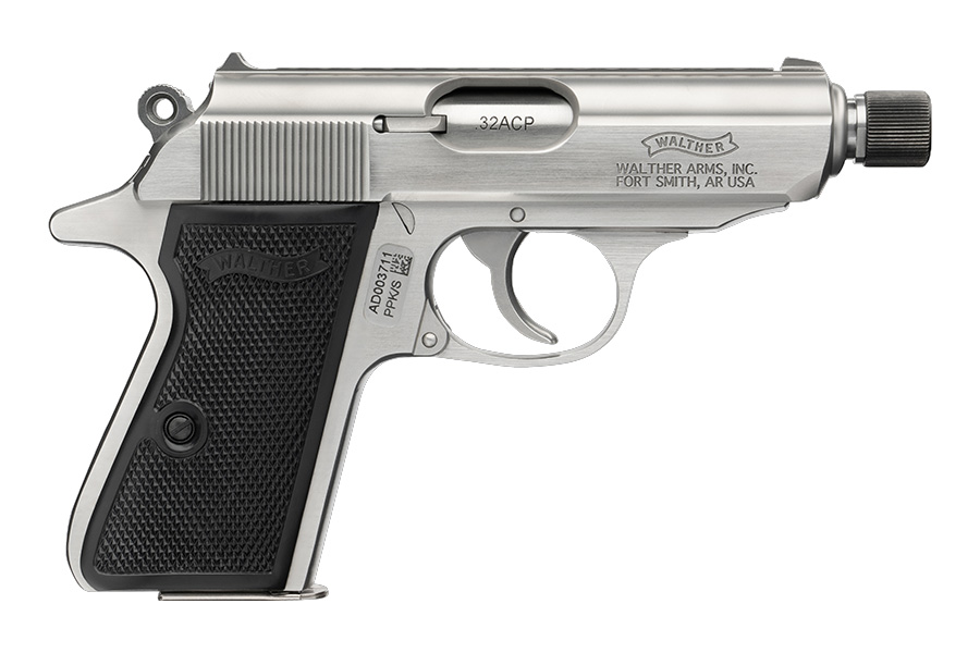 WALTHER PPK/S SD 32 ACP Stainless Steel Pistol with Threaded Barrel