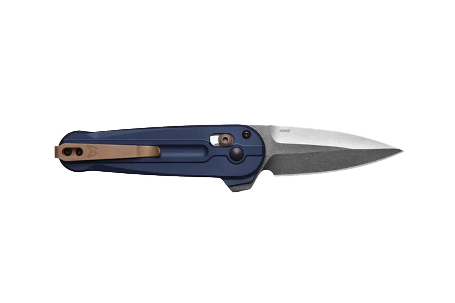 BENCHMADE KNIFE Lowden Crater Blue Aluminum Folding Knife