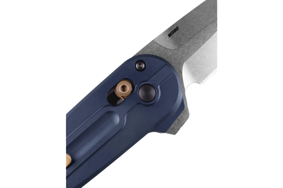 BENCHMADE KNIFE Lowden Crater Blue Aluminum Folding Knife