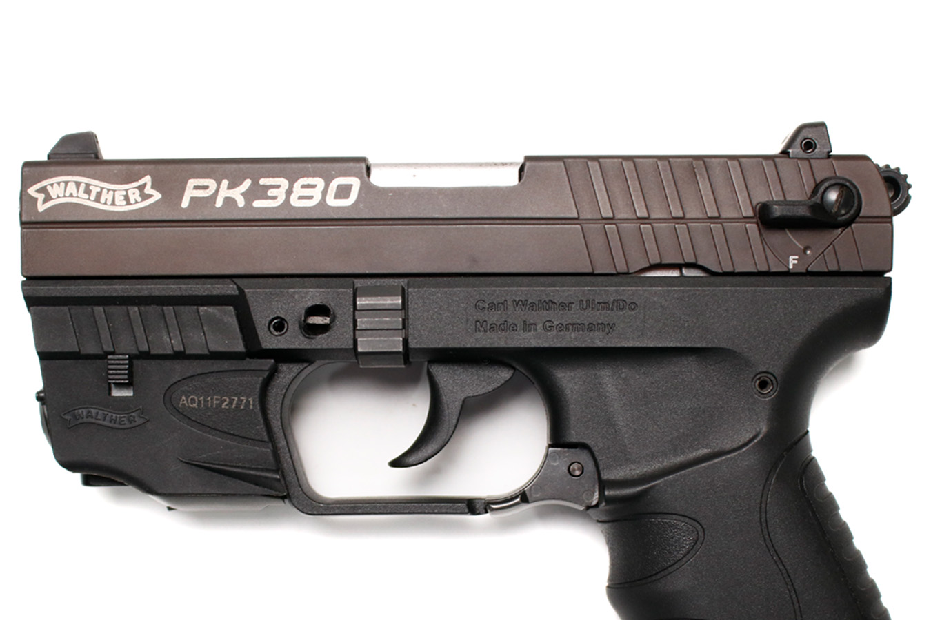 WALTHER PK380 380ACP Used Police Trade-In Pistol with Laser, Two Magazines and Box