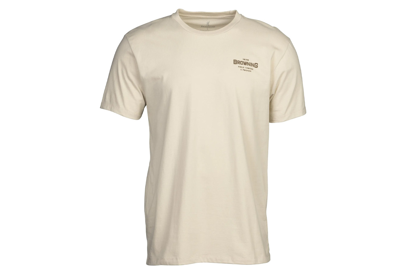 BROWNING CLOTHING Glenn Short Sleeve T-Shirt Bone with Whitetail Buck Graphic