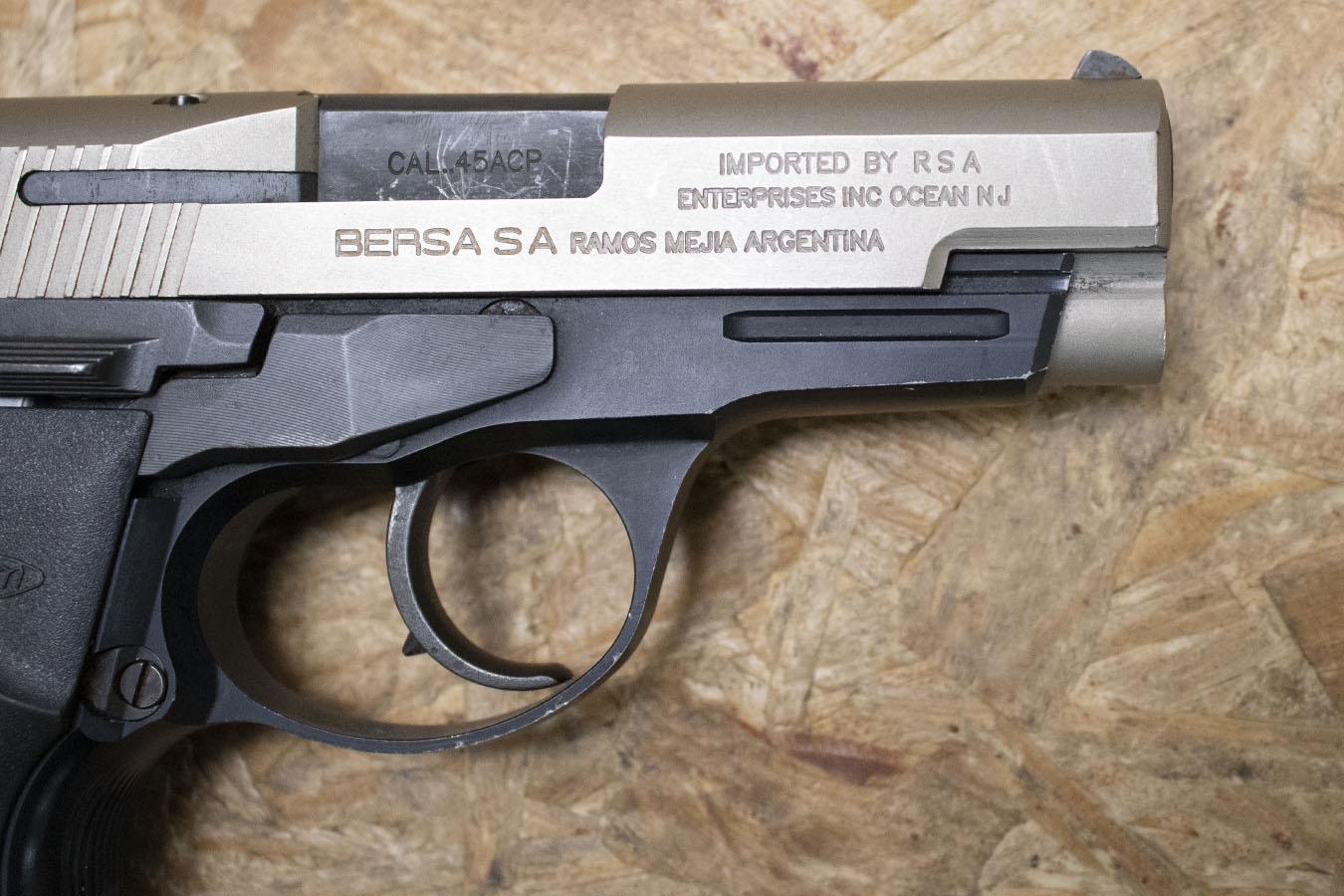 BERSA Mini Firestorm 45ACP Police Trade-In Pistol with Two-Tone Finish
