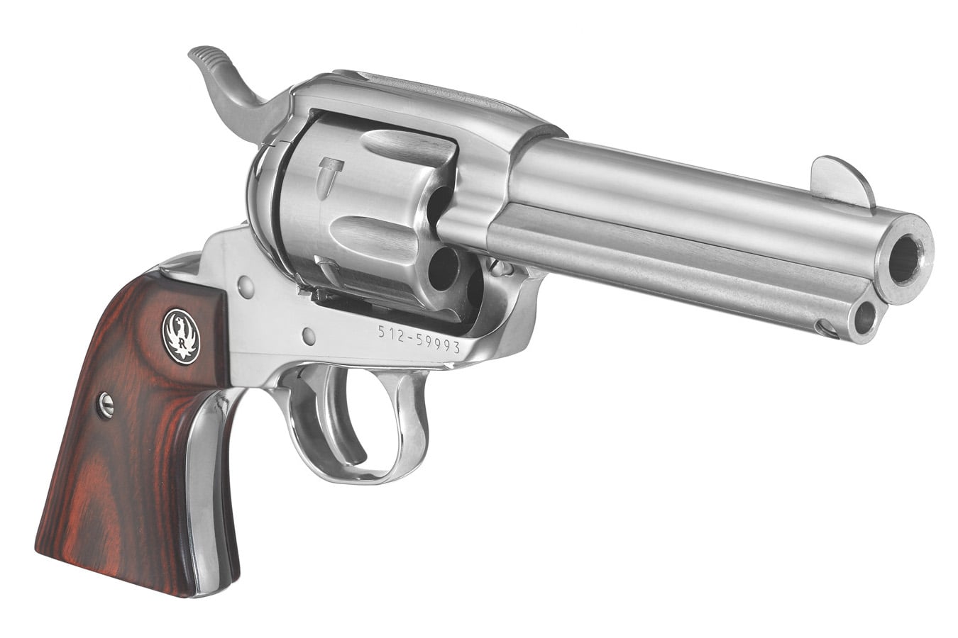 RUGER Vaquero Stainless 357 Magnum Revolver with Hardwood Grips