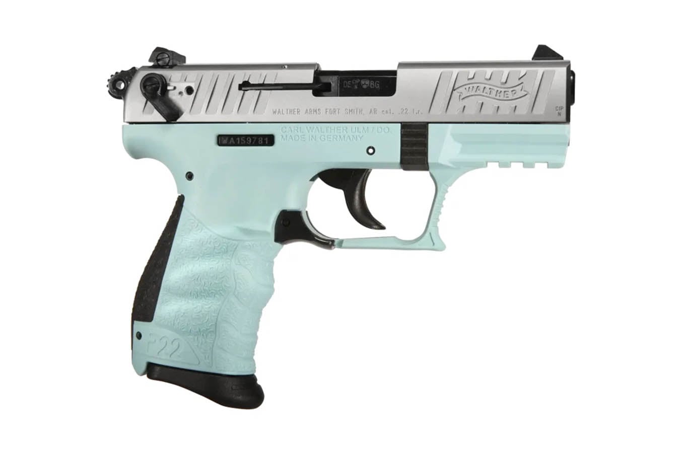 Walther P22Q 22LR Rimfire Pistol with Angel Blue Finish