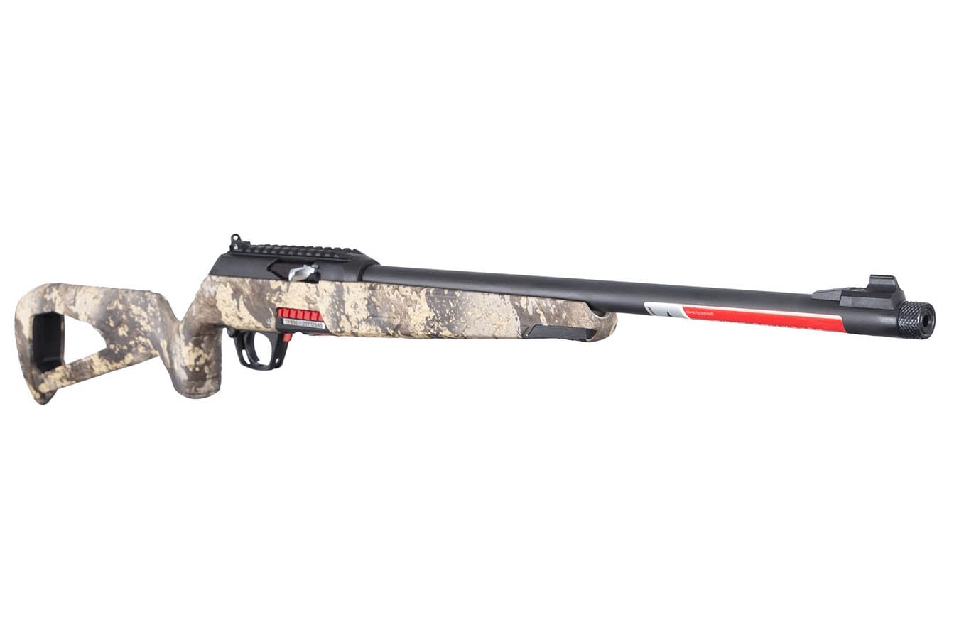 WINCHESTER FIREARMS Wildcat SR 22LR Semi-Auto Rifle with Threaded Barrel and TrueTimber Prairie Camo Stock