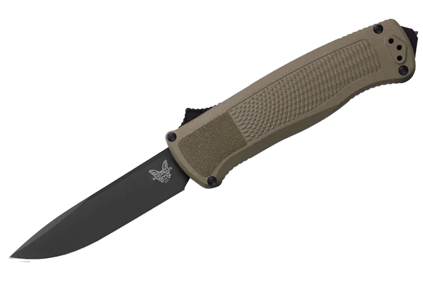 BENCHMADE KNIFE Shootout - Ranger Green Grivory - Drop-Point Folding Pocket Knife