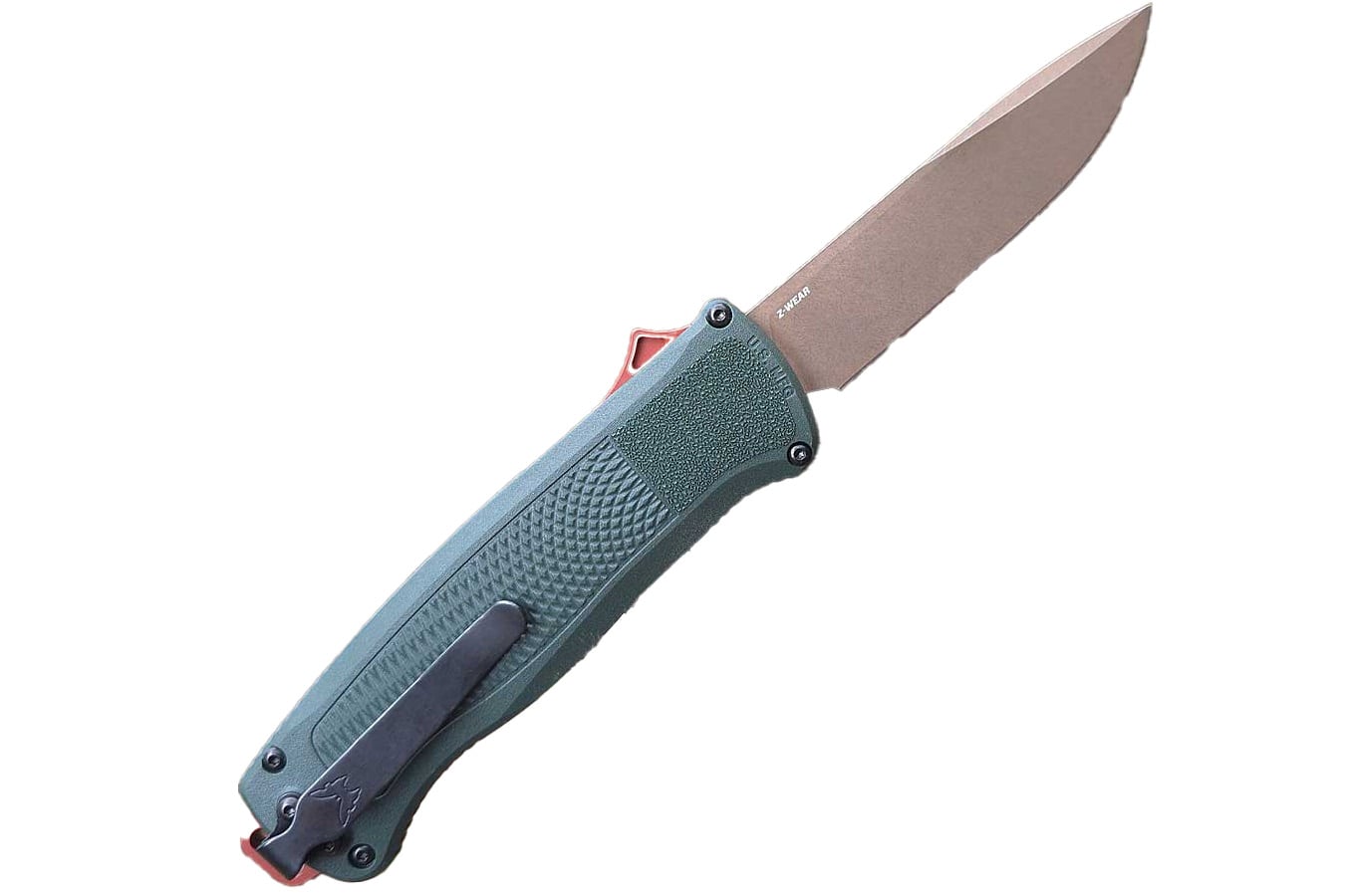 Benchmade Knife Shootout D/A OTF Automatic Knife Taiga Green Grivory