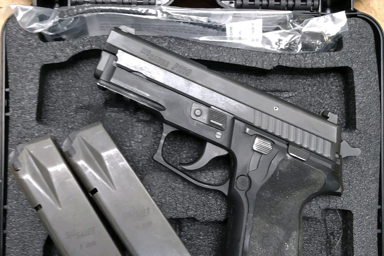 SIG SAUER P229 9mm Police Trade-In Pistol with Three Magazines and Case