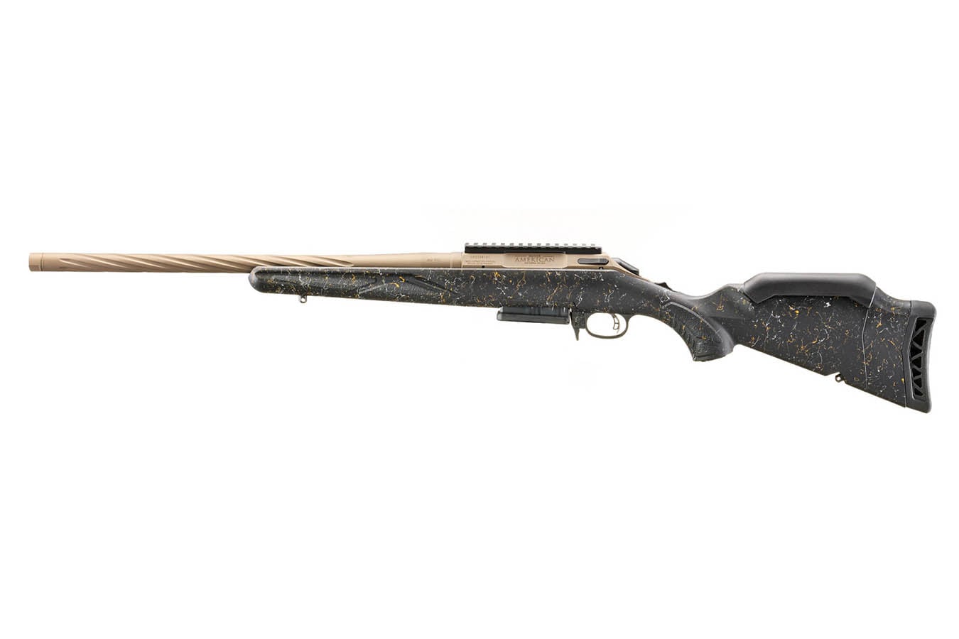 Ruger American Gen II Prairie 7mm PRC Bolt-Action Rifle with Black Splatter Stock and Smoke Bronze Cerakote Barrel