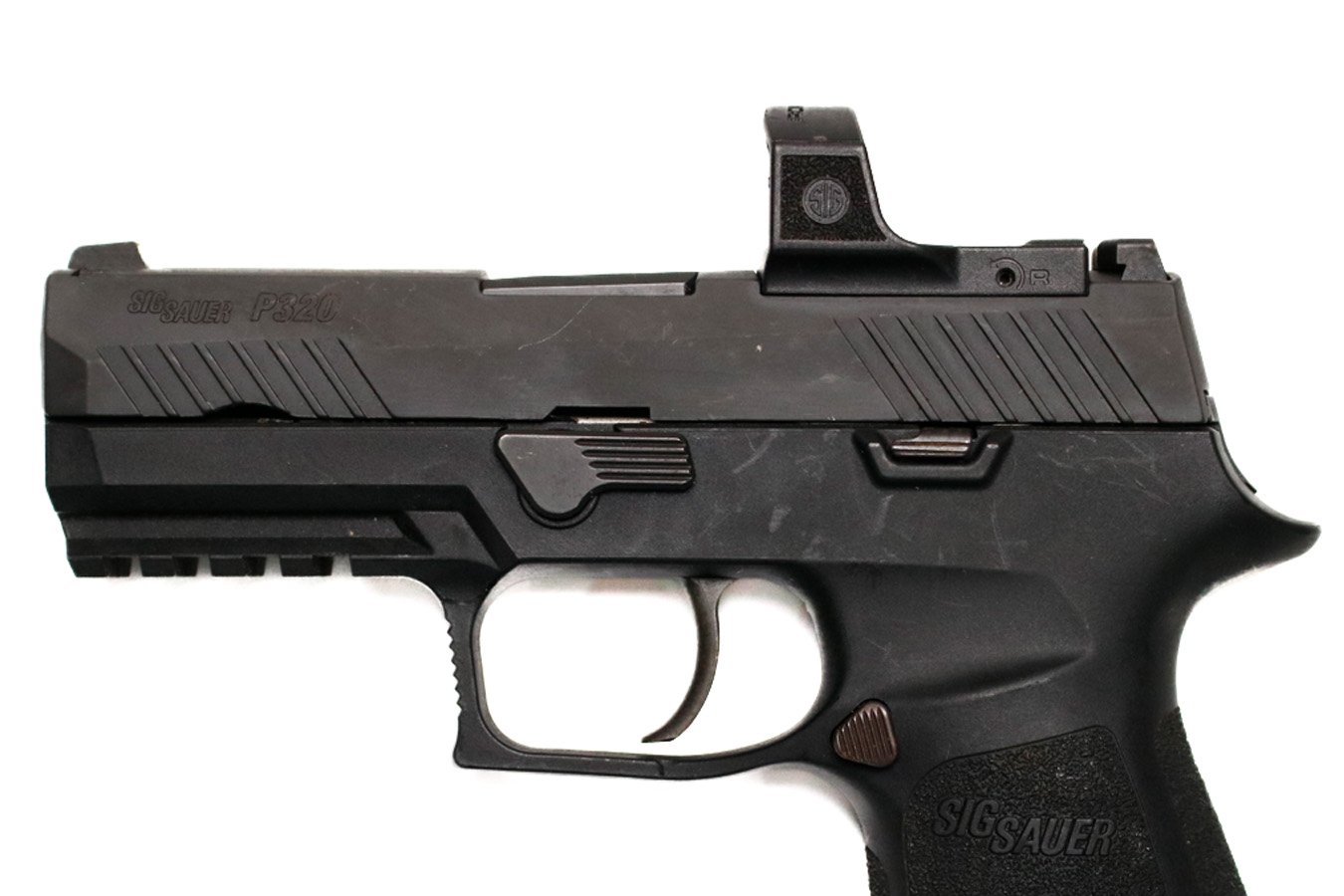 SIG SAUER P320 Compact 9mm Police Trade-In Pistol with Sig Romeo Reflex Sight