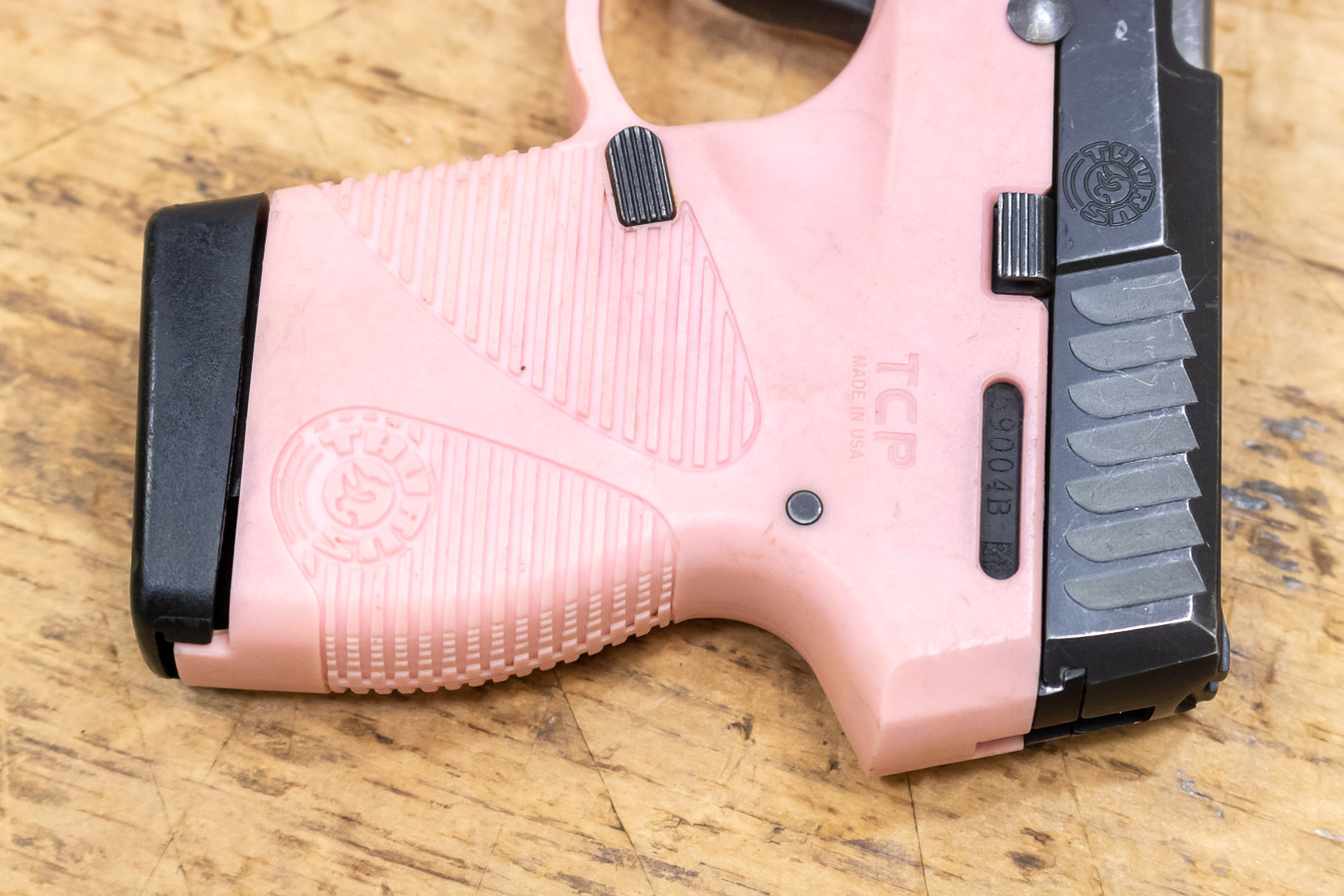 TAURUS PT738 380 ACP Used Police Trade-in Pistol with Pink Frame