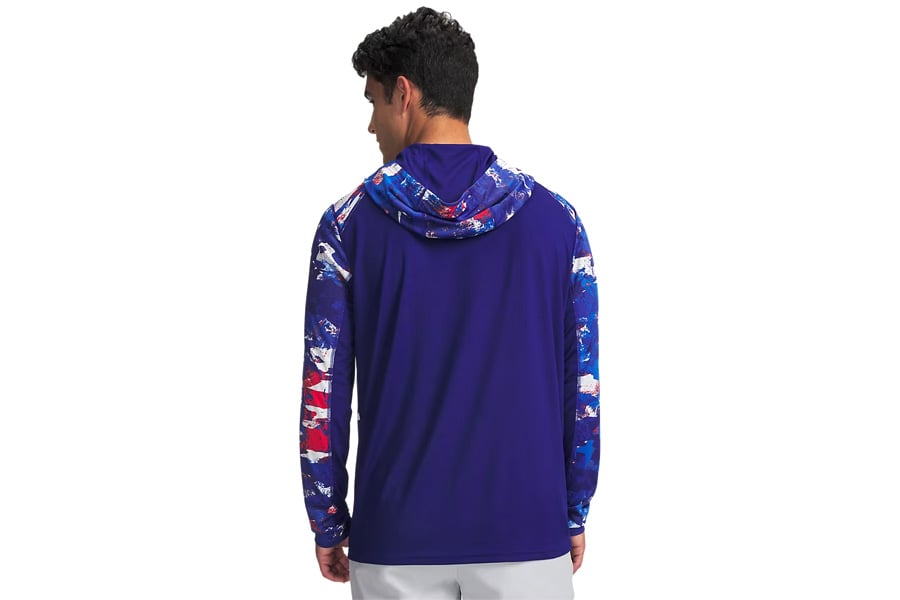 Under Armour BlacktipH Fish Pro Camo Long Sleeve Fishing Hoodie, Caspian/White