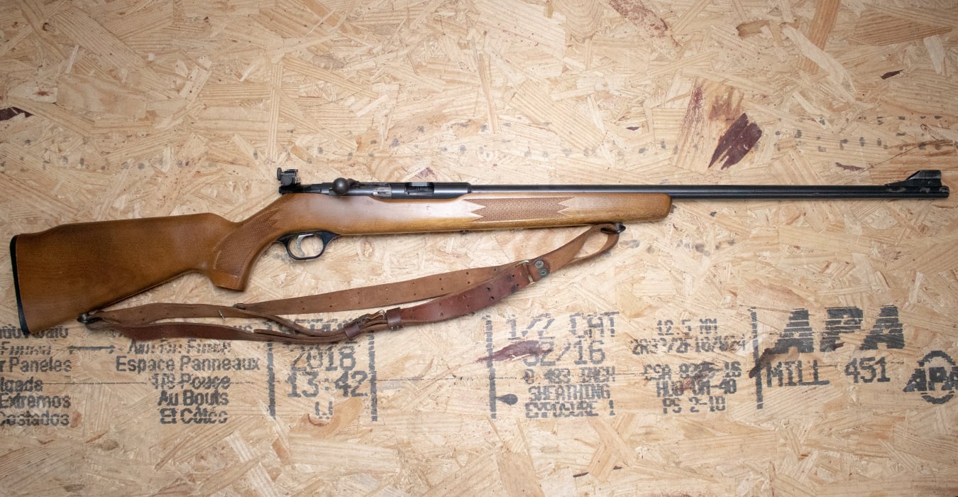MOSSBERG 321B 22S/L/LR Police Trade-In Bolt-Action Target Rifle w/Adjustable Rear Peep Sight, Sling