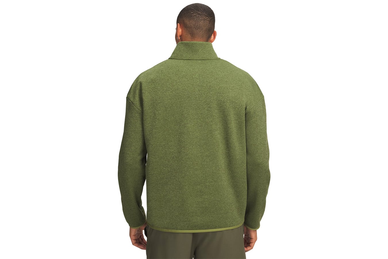 Under Armour Armour Fleece Twist Men's 1/4 Zip Pullover Warm Olive/Black