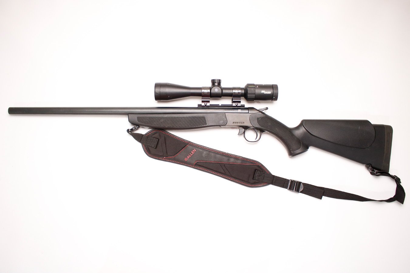 CVA INC Hunter 450 Bushmaster Police Trade-in Break-Action Rifle with Sig Sauer Scope and SlingThis