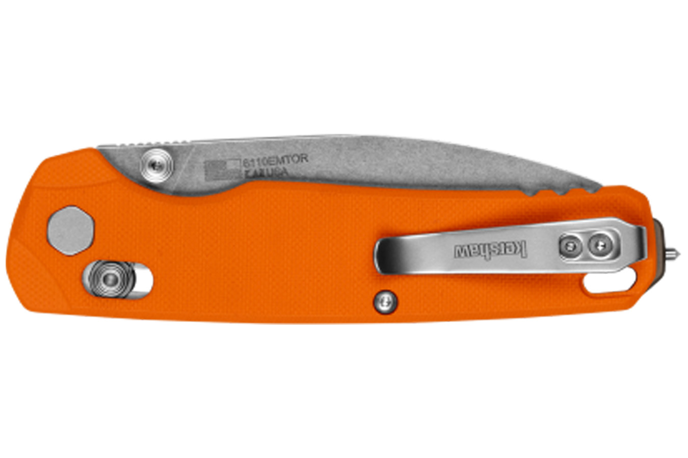 Kershaw Knives Belair XL Folding Pocket Knife - Orange, EMT